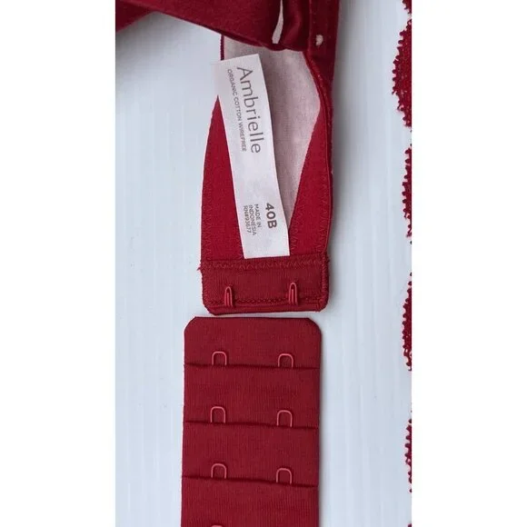 Ambrielle Women’s Bra 40B & Hipster Panty 1X Set Organic Cotton Deer Print - Picture 10 of 14